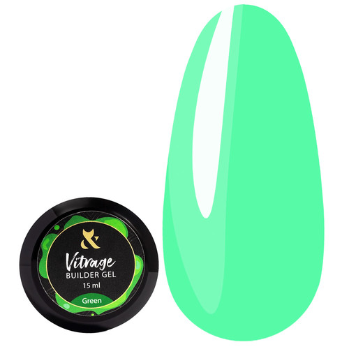 Gel FOX Vitrage Builder gel Green, 15 ml