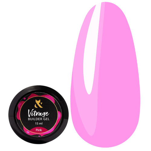 Gel FOX Vitrage Builder gel Pink, 15 ml