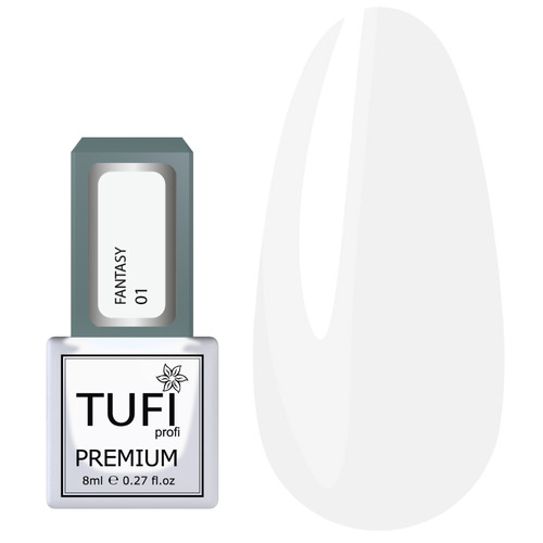 Декоративный лак для ногтей TUFI profi PREMIUM Fantasy 01 белый снег 8 мл - Фото №1