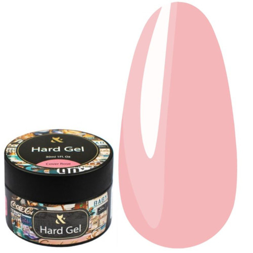 Гель для моделирования F.O.X Hard gel Cover Rose 30 мл - Фото №1