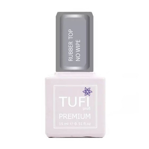 Топ TUFI profi PREMIUM Rubber Top No Wipe каучуковый без липкого слоя 15 мл - Фото №1