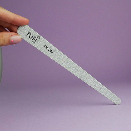 The nail file TUFI profi  PREMIUM polyurethane-based 180/240, 17.8 cm 50 pcs (0102951) - Фото №3