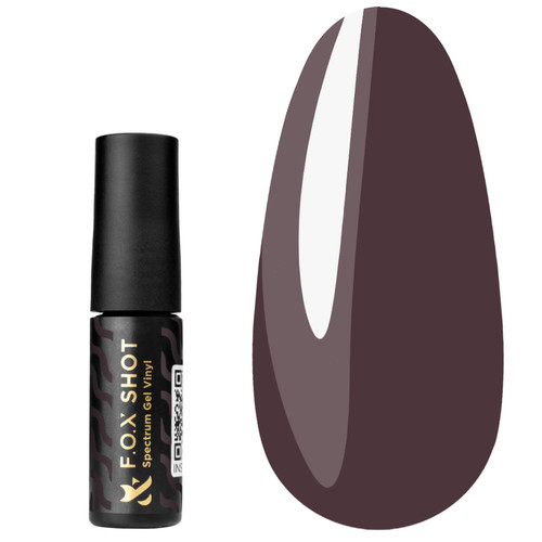 Гель-лак FOX SHOT Spectrum Gel Vinyl 122 фиолетово-коричневый 5 г - Фото №1