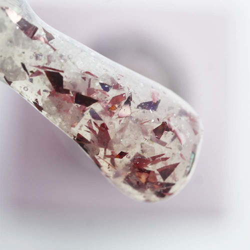 Топ TUFI profi PREMIUM Diamond Potal Top c поталью и шиммером розовый иней 8 мл (0227052) - Фото №2