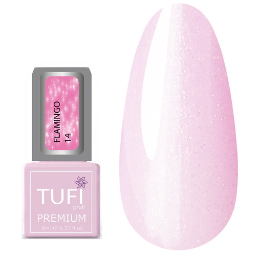 Гель-лак TUFI profi PREMIUM Flamingo 14 цветочный лёд 8 мл (0121305) - Фото №1