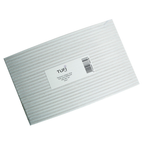 Half-round nail file TUFI profi PREMIUM white 100/180 grit 17,8 cm 25 pcs (0231932) - Фото №1