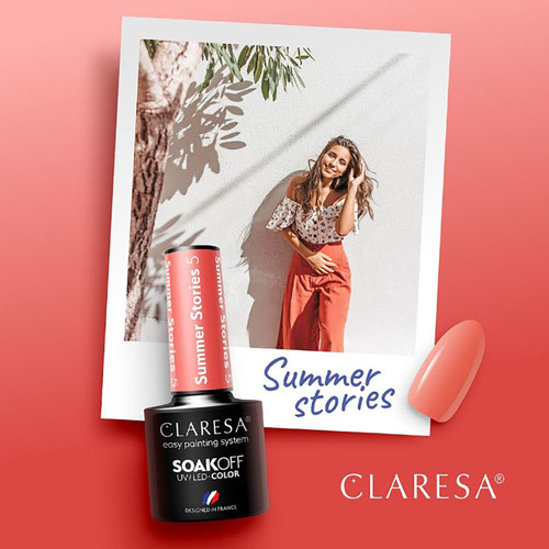 Claresa SUMMER STORIES 5 персиковый гибридный лак для ногтей 5 г - Фото №5