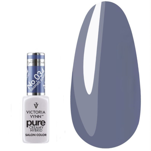 Гель-лак  Victoria Vynn PURE CREAMY HYBRID 034 графитовый 8ml