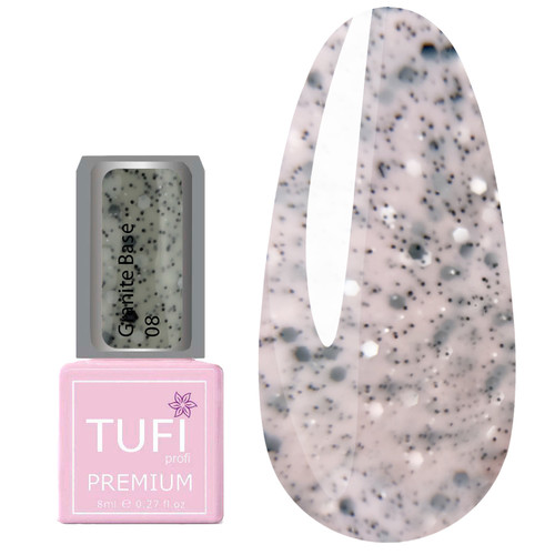 База TUFI profi PREMIUM Granite Base 08 пастельный молочный 8 мл (0283716) - Фото №1
