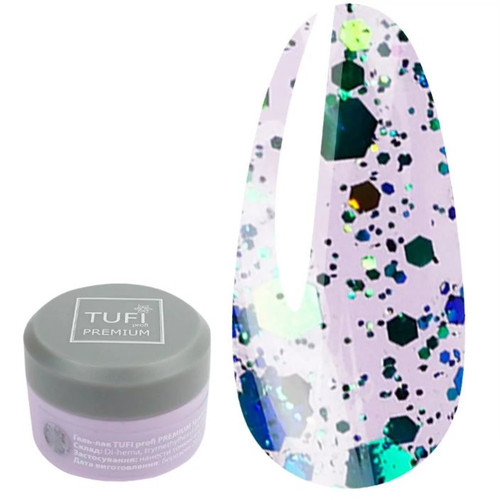 Гель-лак TUFI profi PREMIUM Sparkle 03 зеленый диамант 5 мл (0243530) - Фото №1