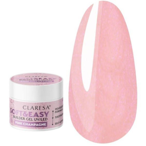 Builder gel Claresa SOFT&EASY BUILDER GEL PINK CHAMPAGNE 90G