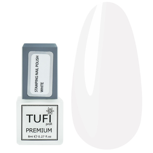 Лак для стемпінгу TUFI profi PREMIUM Stamping білий 8 мл (0295876) - Фото №1
