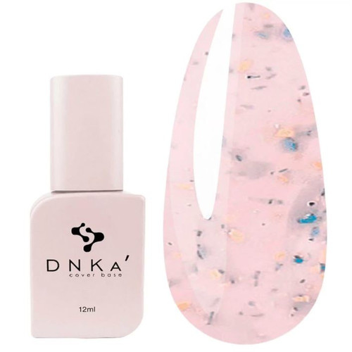 База DNKa Cover  Base №010B натуральный розовато-бежевый с кусочками патриотической потальи 12 мл