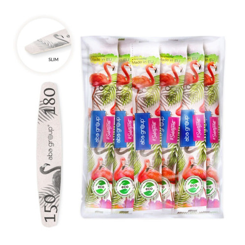 Aba Group SAFE PACKAGE Пилочка для ногтей ELIPSA 150/180 SLIM - FLAMING, 25 sztuk - Фото №2