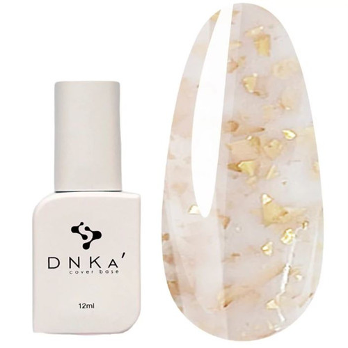 База DNKa Cover  Base №011 молочный с кусочками золотой потальи 12 мл
