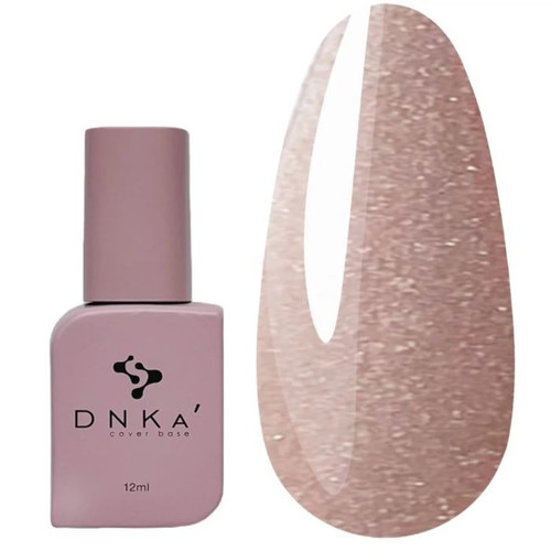 База DNKa Cover  Base №012 светоотражающий нежно-коричневый с серебряным шимером 12 мл