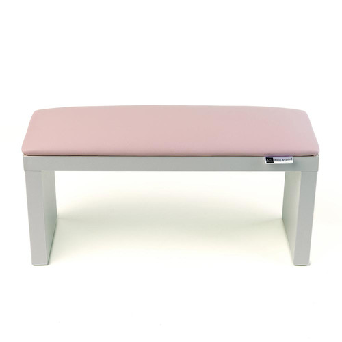 Подлокотник ECOSTAND Wood розовый на белых ножках 320х160х110 мм - Фото №2