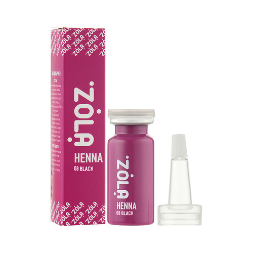 Хна для бровей ZOLA Henna №08 Black профессиональный корректор 10г - Фото №2