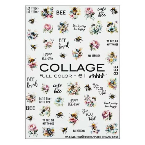 Слайдер дизайн Crystaloff Collage full color 61 надписи, природа
