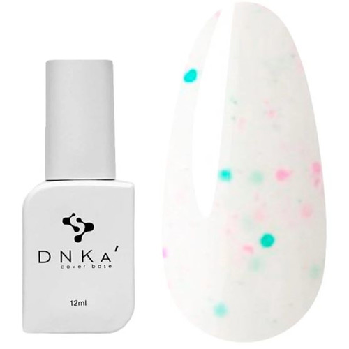 База DNKa Cover  Base №0056 Fairy молочный с розовыми и голубыми хлопьями 12 мл