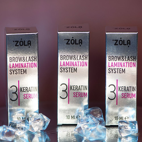 Состав для ламинирования ZOLA Lash&Brow Lamination System №3 Keratin Serum для бровей и ресниц 10 мл - Фото №3