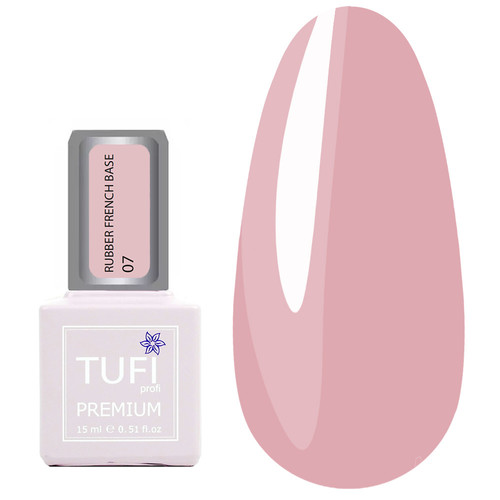 База TUFI profi PREMIUM Rubber French Base 007 черешенка 15 мл - Фото №1