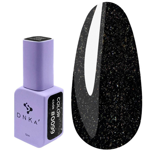 Гель-лак DNKa №0099 темный серый с блестками 12 мл (GPDC0099)