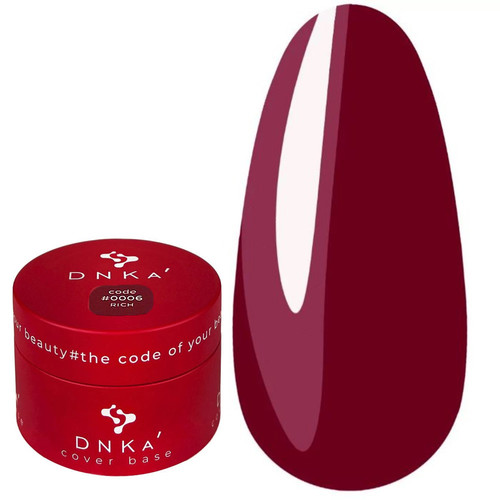 База для ногтей DNKa Cover Base №0006 Rich марсала 30 мл (DNKA0006-30) - Фото №1