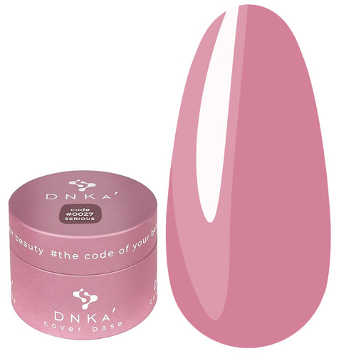 База для ногтей DNKa Cover Base №0027 Serious бледно-розовый с фиолетовым подтоном 30 мл (DNKA0027-30) - Фото №1
