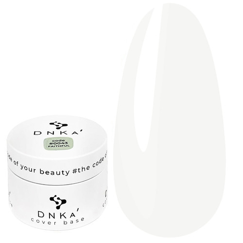 База для ногтей DNKa Cover Base №0043 Faithful белый молочный 30 мл (DNKA0043-30) - Фото №1