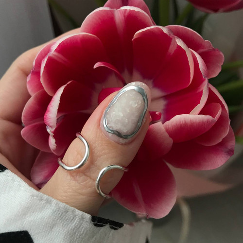 База NAILSOFTHEDAY Potal №14 молочно с серебренной поталью 10 мл - Фото №3