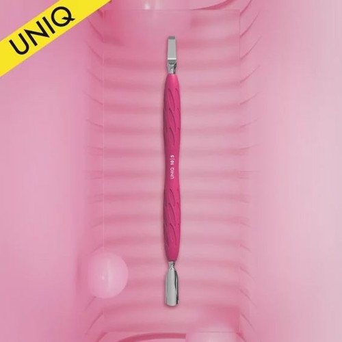 Manicure spatula with silicone handle STALEKS UNIQ 10 TYPE 5 pusher round narrow + wide straight blade - Фото №2
