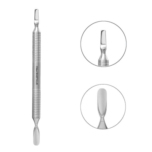 Manicure spatula STALEKS PRO EXPERT 100 TYPE 5 (rounded pusher + wide blade)