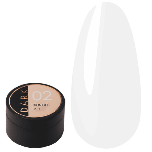Gel for extensions Dark Iron gel №02 white 15 ml - Фото №1