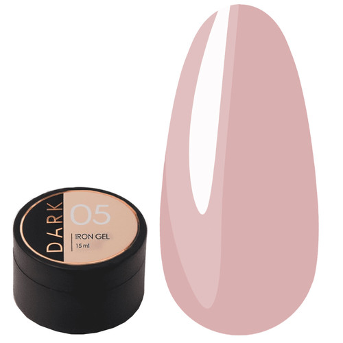 Gel for extensions Dark Iron gel №05 pink beige 15 ml - Фото №1