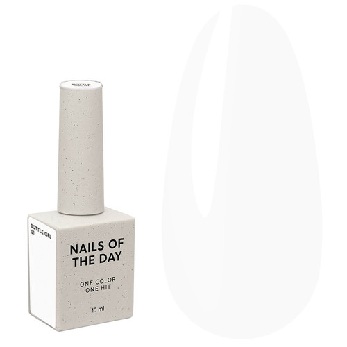 Gel NAILSOFTHEDAY Bottle gel 01 white, 10 ml - Фото №1