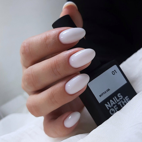 Gel NAILSOFTHEDAY Bottle gel 01 white, 10 ml - Фото №4