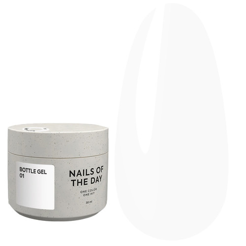Gel NAILSOFTHEDAY Bottle gel 01 white, 30 ml - Фото №1