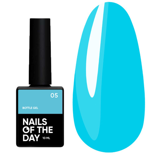 Гель NAILSOFTHEDAY Bottle gel 05 голубой, 10 мл
