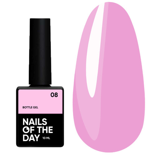 Gel NAILSOFTHEDAY Bottle gel 08 pink, 10 ml - Фото №1