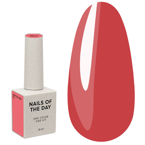 Gel NAILSOFTHEDAY Bottle gel 10 coral, 10 ml - Фото №1