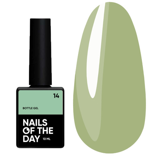 Gel NAILSOFTHEDAY Bottle gel 14 olive colour, 10 ml - Фото №1