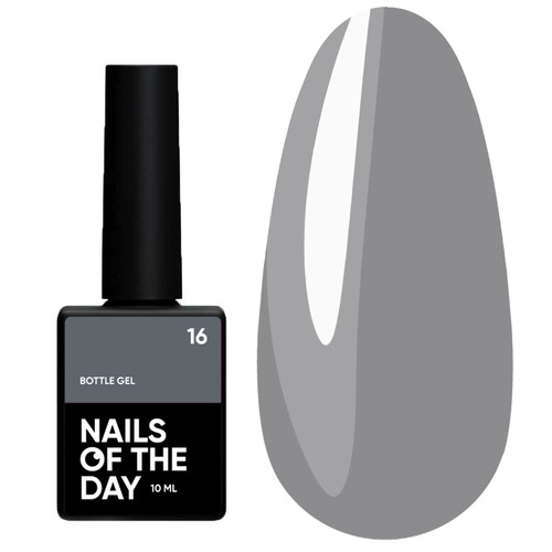 Gel NAILSOFTHEDAY Bottle gel 16 gray, 10 ml - Фото №1