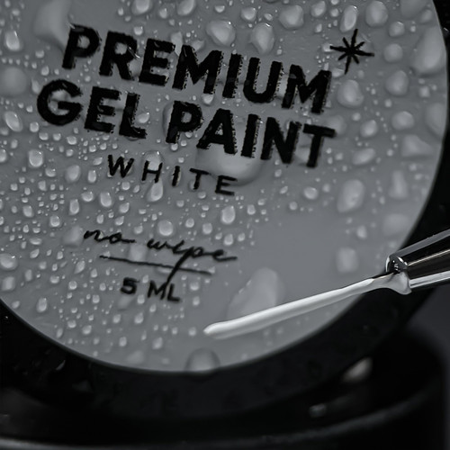 Гель-краска NAILSOFTHEDAY Premium gel paint White no wipe, 5 ml - Фото №2