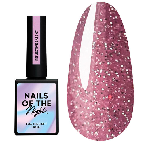 База NAILSOFTHENIGHT Reflective base 07 ярко-розовый, 10 ml - Фото №1