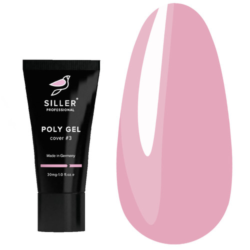 Modeling polygel Poly Gel Siller №3 pink 30 ml - Фото №1