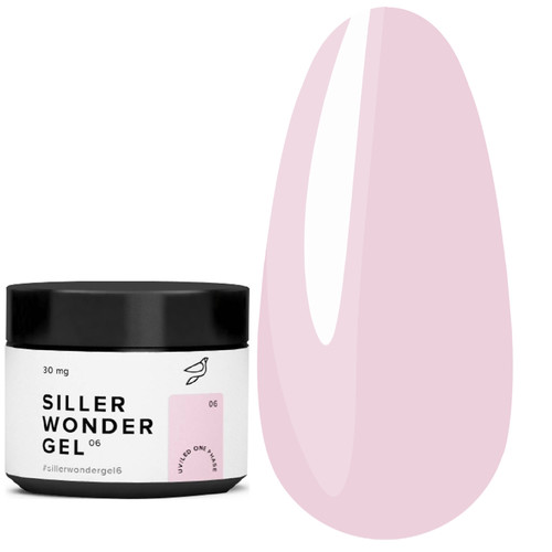 Гель для наращивания Siller UV/LED One Phase Wonder Gel № 6 сиреневый 30 мл (u0000008791)