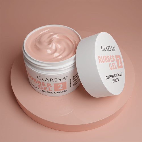 Gel for extensions Claresa Rubber Gel 02 warm light pink 45 g - Фото №2