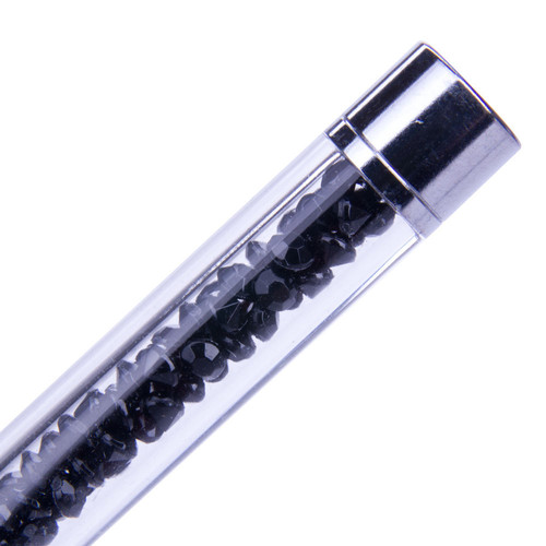 Кисть для омбре для дизайна ногтей Glam Line черная со стразами 6/13мм - Фото №4