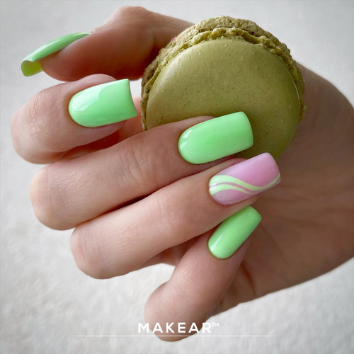 Гель-лак MAKEAR Glow in Dark DG01 салатовый 8 мл - Фото №4